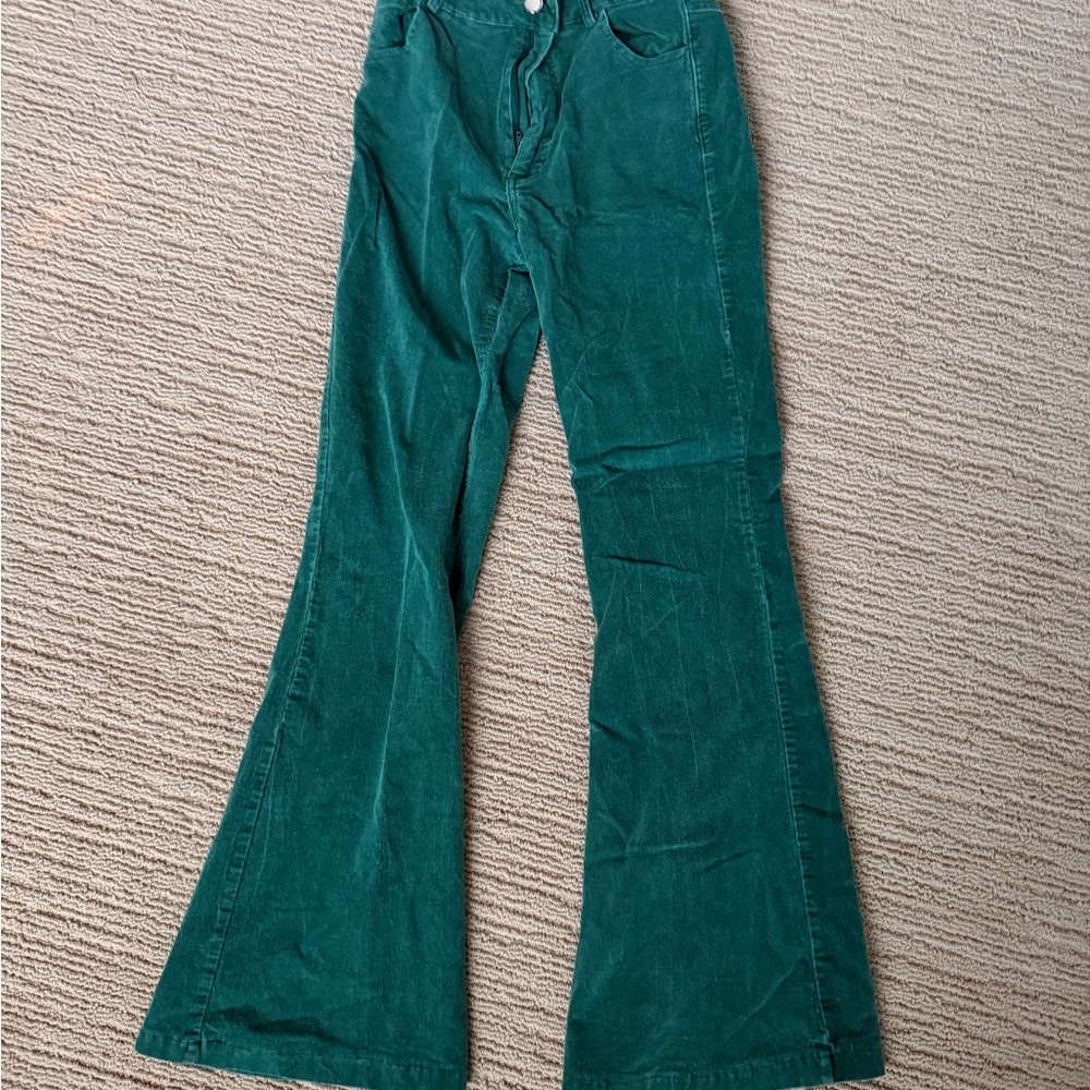 Princess Polly Teal Flare Jeans